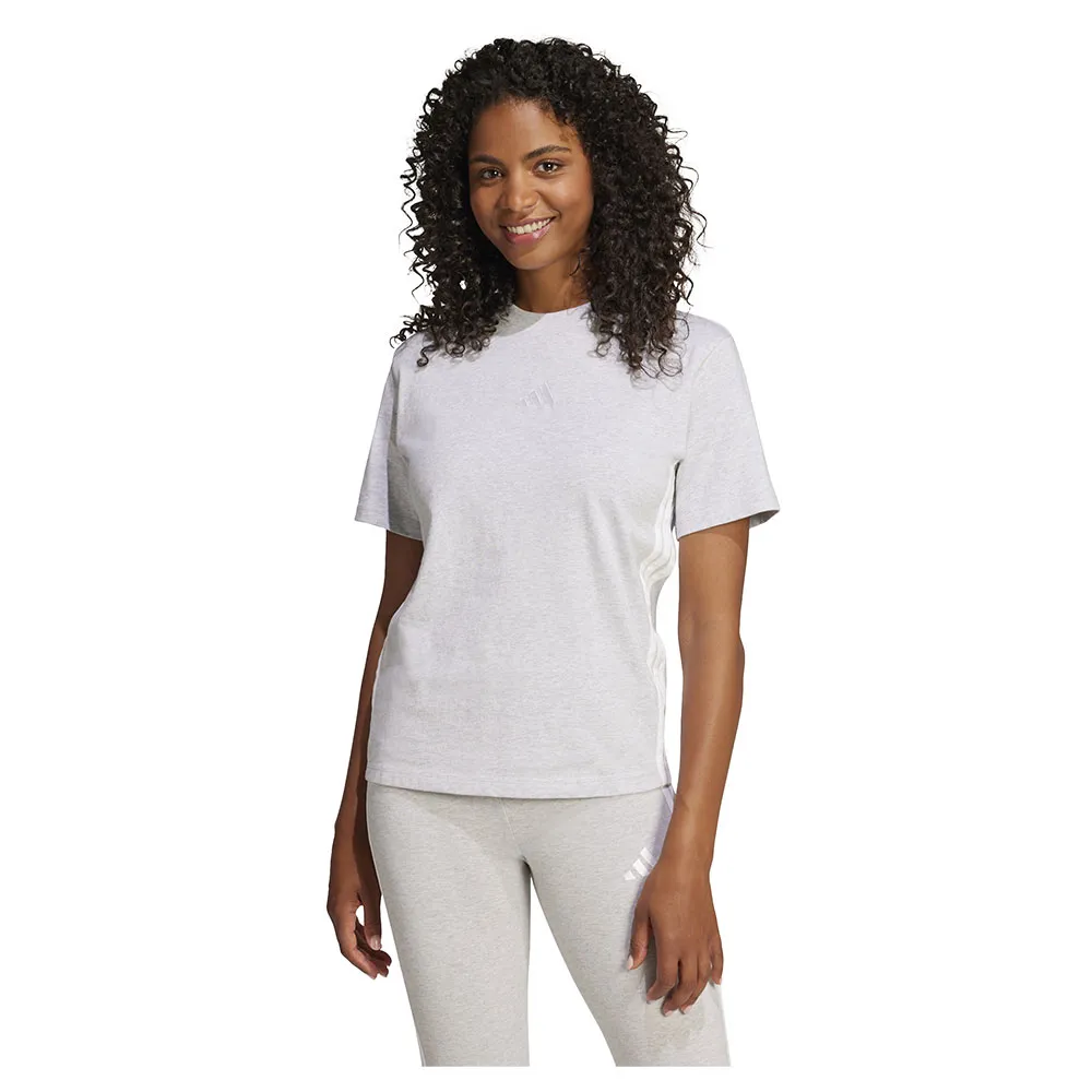 

Футболка adidas Essentials 3 Stripes Cotton, серый