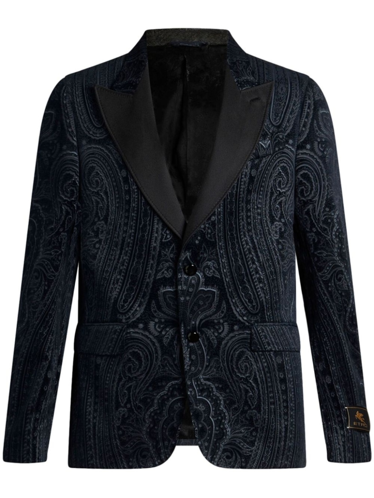 

ETRO пиджак с узором пейсли, синий