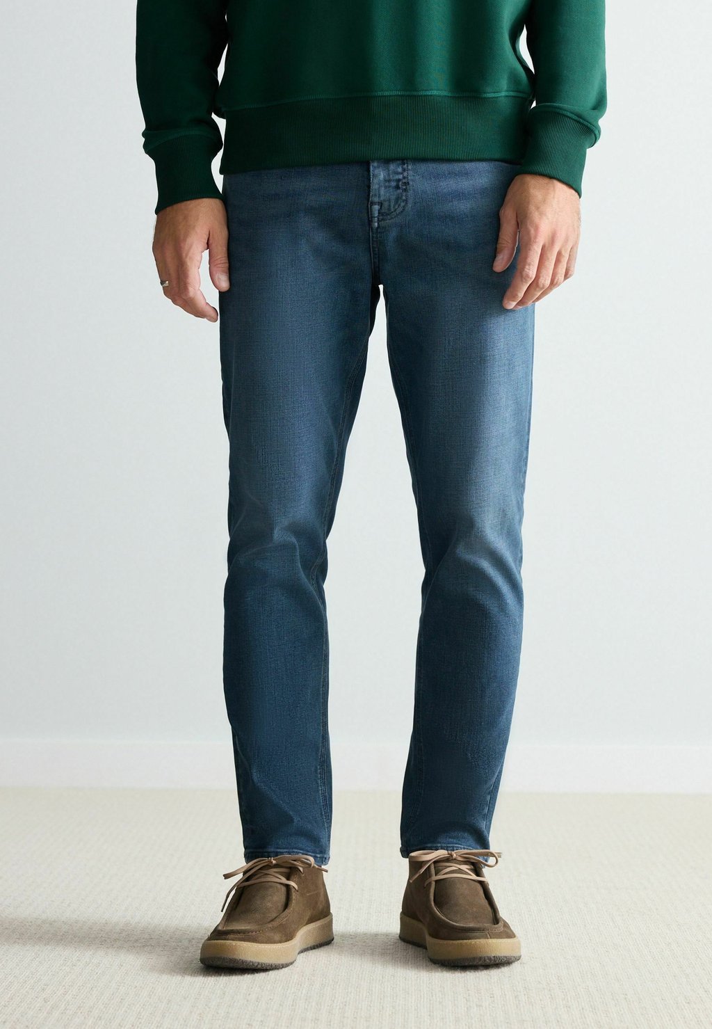 

Джинсы зауженного кроя SIGNATURE HEAVYWEIGHT Next, синий