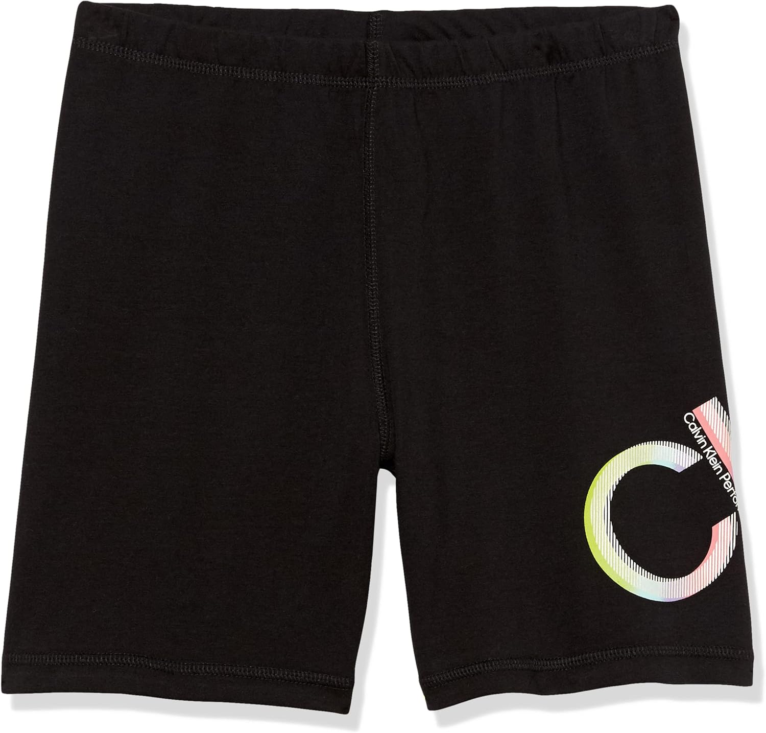 

Велосипедные шорты Calvin Klein для девочек, мягкие и эластичные, с плоским поясом и облегающей посадкой, Black Solar Flare