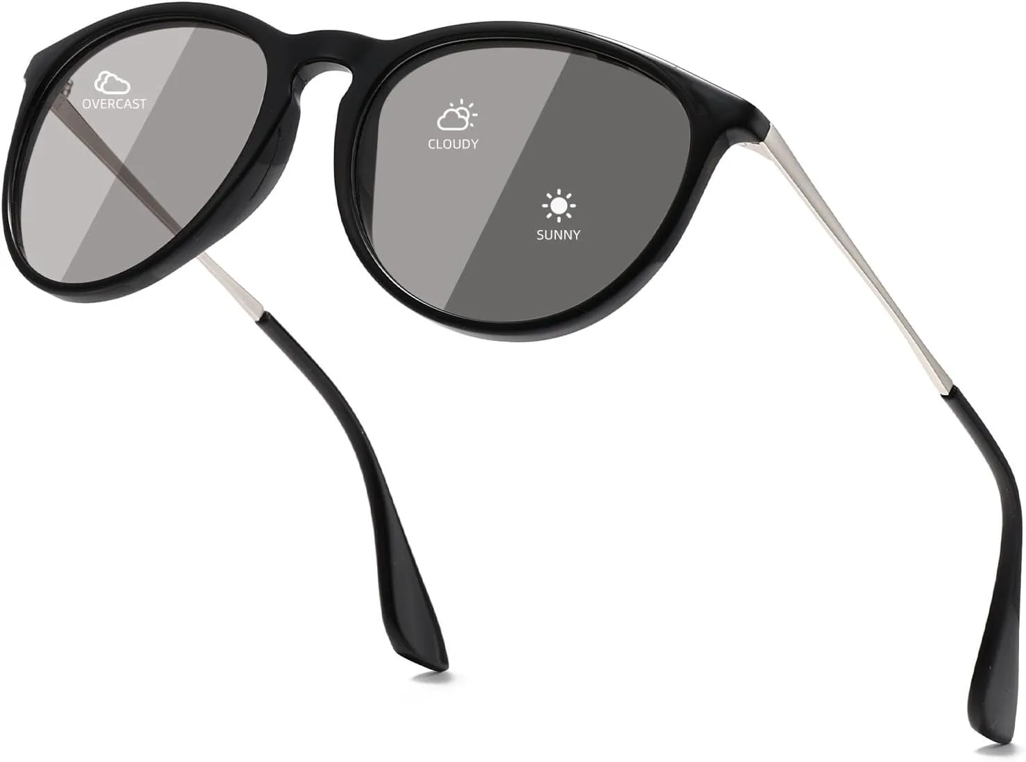 

Очки ночного видения для женщин — поляризованные очки ночного видения HD с антибликовыми желтыми линзами D Lolylad, Black Photochromic Driving Sunglasses