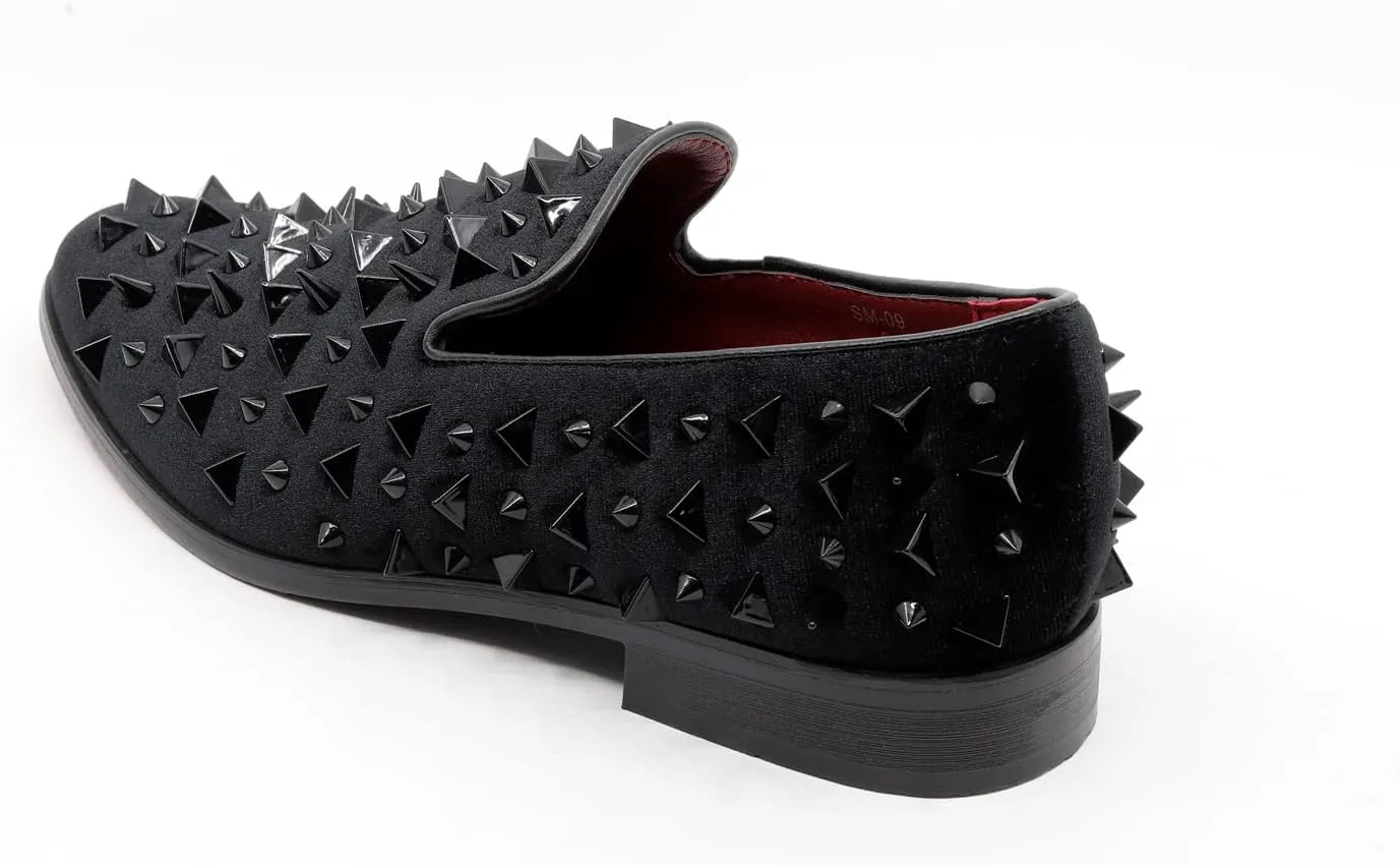 

Мужские бархатные модные туфли-лоферы Metrocharm с заостренным носком, смокинговые, без шнурков SM-09, черный