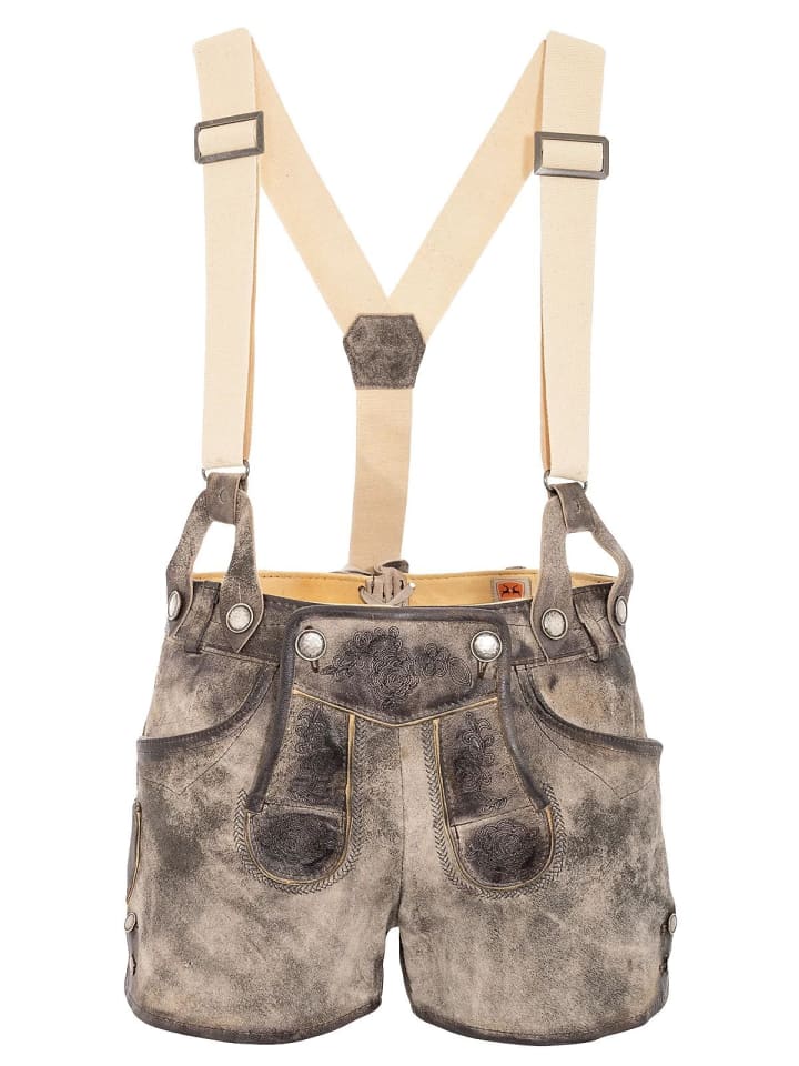 

MADDOX Кожаные брюки STRINKBERG каменного цвета