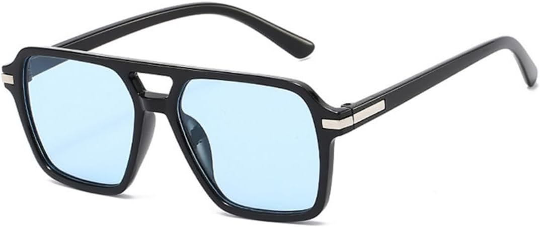 

Женские солнцезащитные очки с двойной перемычкой, классические мужские солнцезащитные очки для активного отдыха и вождения, защита от УФ-излучения UV400 UUPTTPL, Black Blue