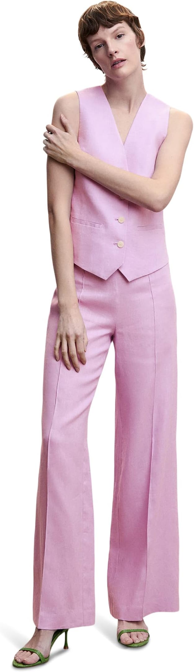 

Брюки MANGO Watson Trousers, цвет Mallow