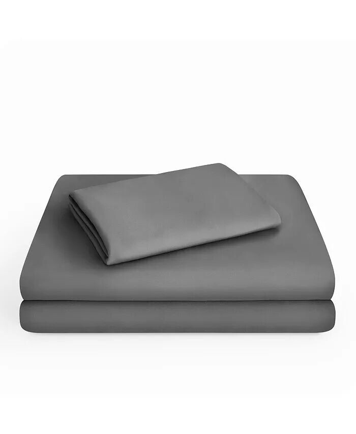 

Комплект простыней эластичного трикотажа из микрофибры, 4 направления, Twin XL Bare Home, серый