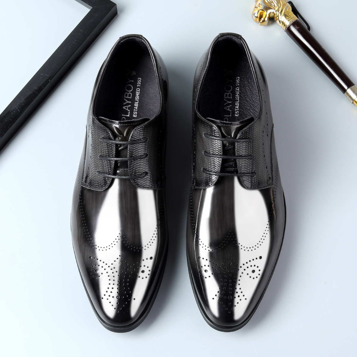 Playboy Мужские туфли HS21S08 тёмно-коричневые, цвет HS21S08 Dark Brown — фото 4
