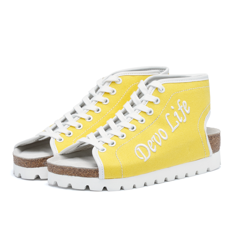 Devo Life Женские сандалии на одной застежке желтые, цвет Yellow — фото 3
