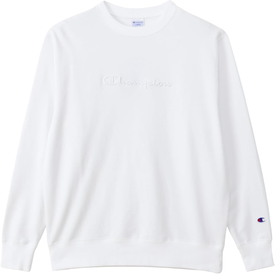 

Мужская толстовка Champion с длинным рукавом из французского махрового хлопка, с вышитым логотипом США и круглым вырезом, базовая модель C3-C032, белый