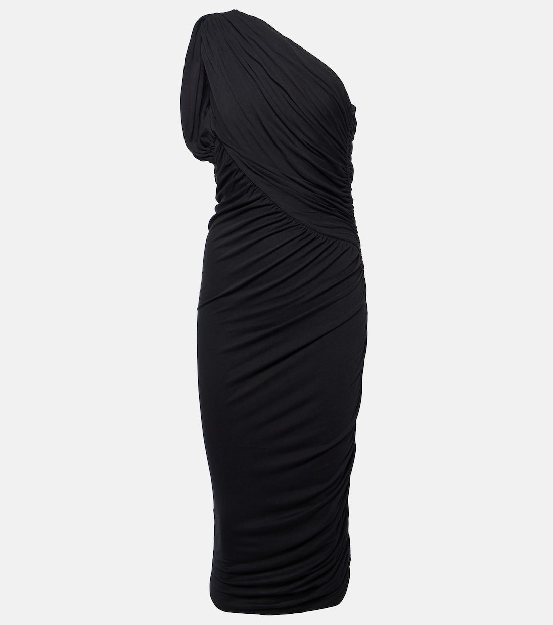 

Платье миди Lilies Amira из драпированного джерси Rick Owens, черный