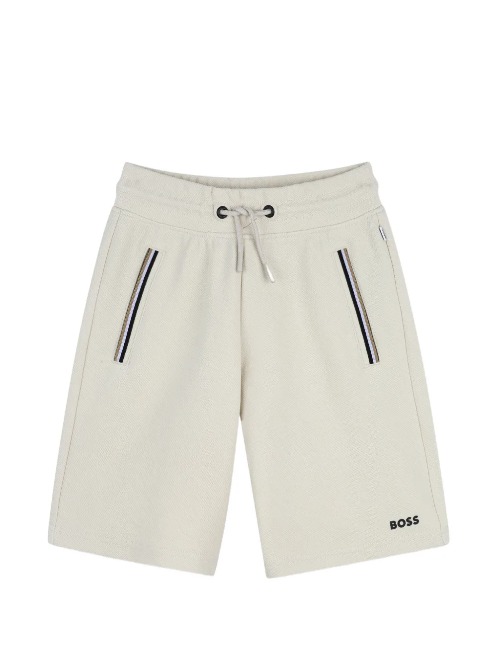 

Полосатые шорты с кулиской Boss Kidswear, бежевый