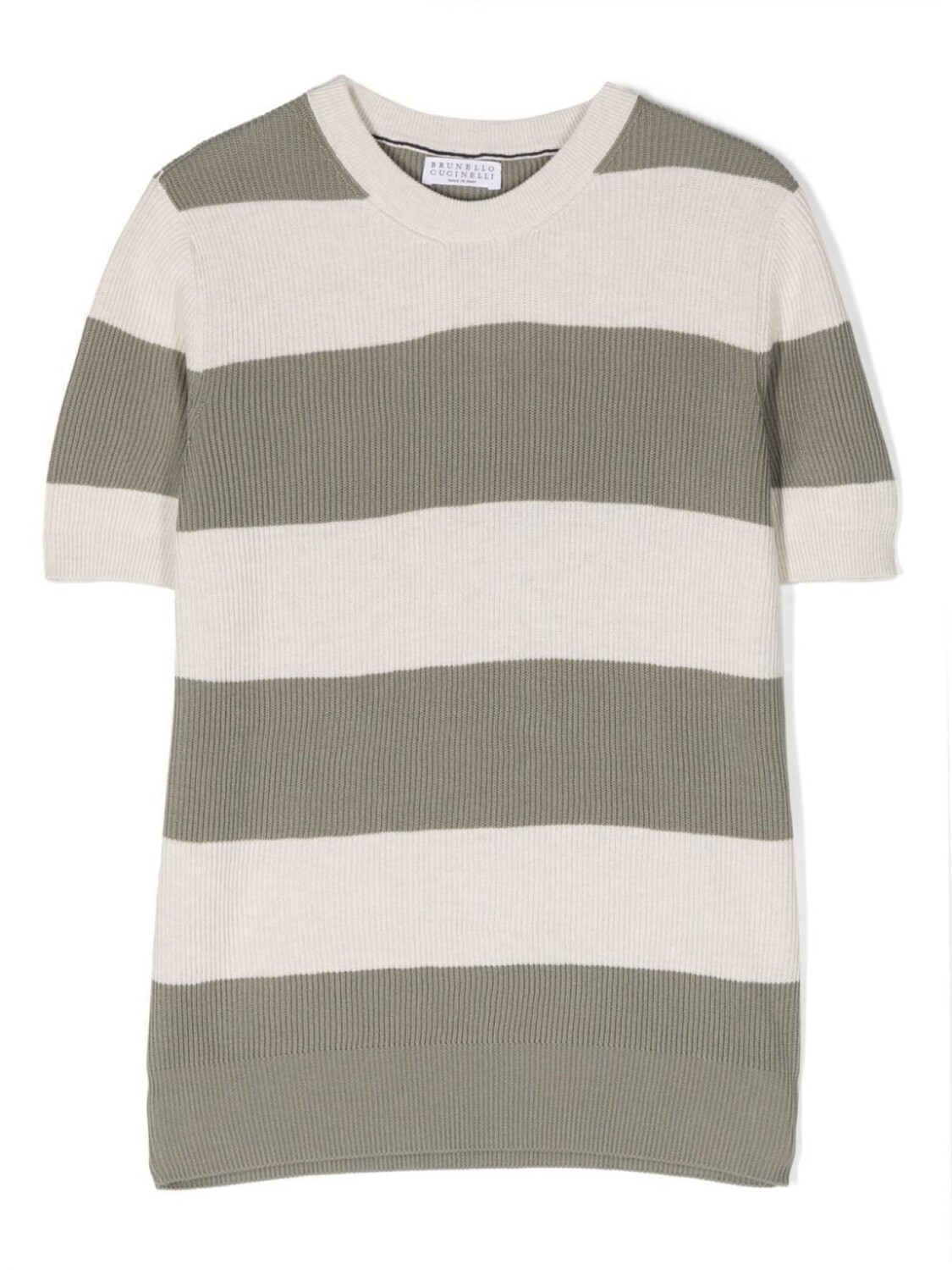 

Brunello Cucinelli Kids футболка в полоску, зеленый