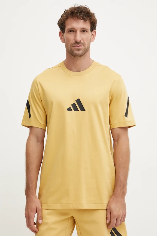 

Хлопковая футболка Z.N.E Adidas, желтый