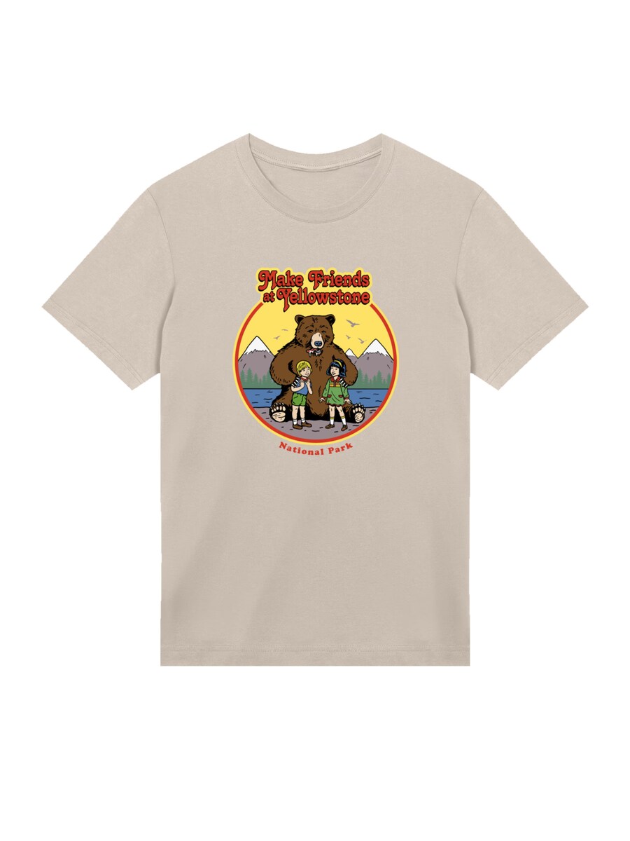 

Рубашка F4NT4STIC US National Parks Make Friends At Yellowstone, песочный