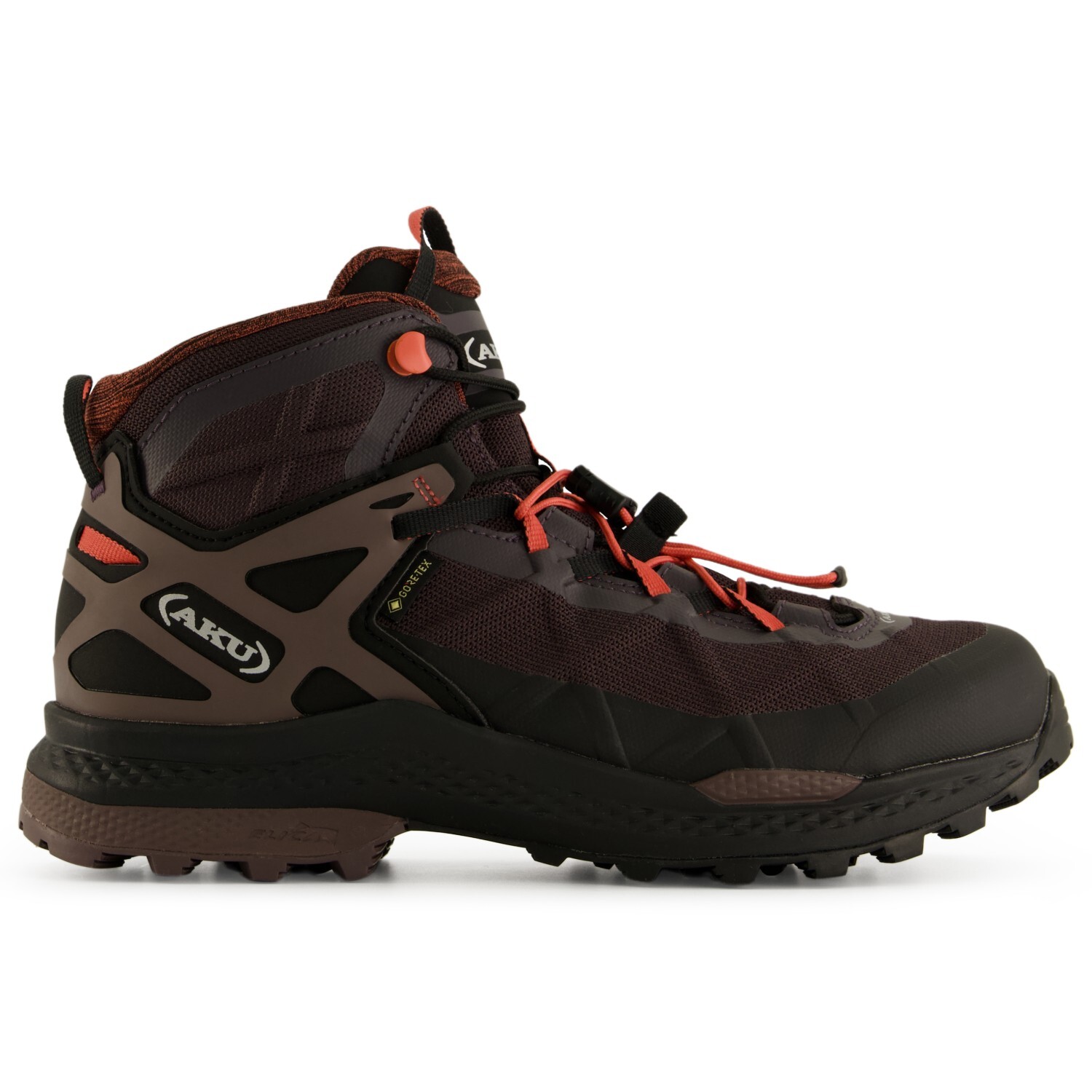 

Ботинки для прогулки Aku Women's Rocket Mid GTX, цвет Deep Violet/Coral