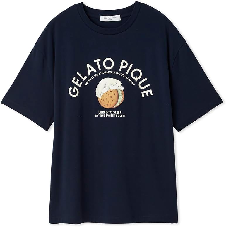 

Мужская футболка Gelato Pique PMCT254933 из вискозы с рисунком «Печенье, лед и песок», темно-синий