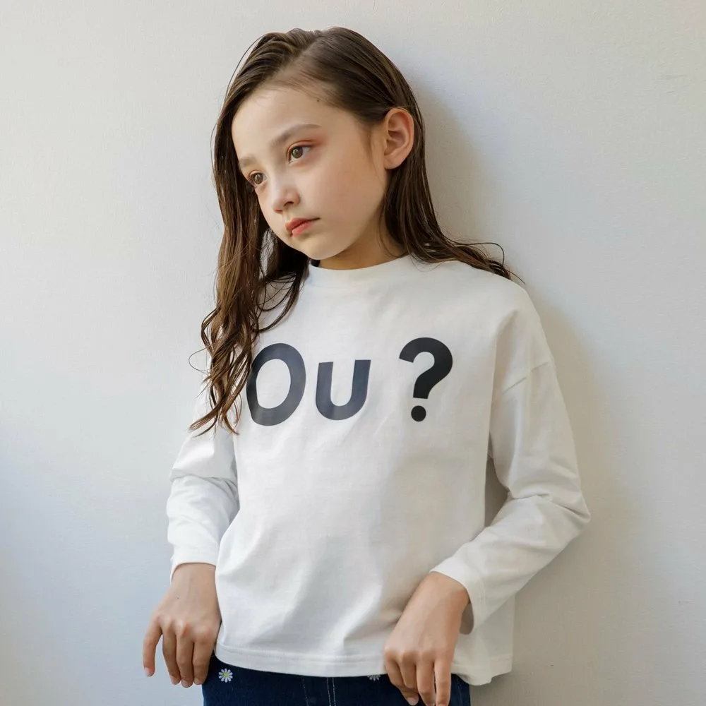Футболка с длинными рукавами с большим логотипом Ou? Branshes, off white