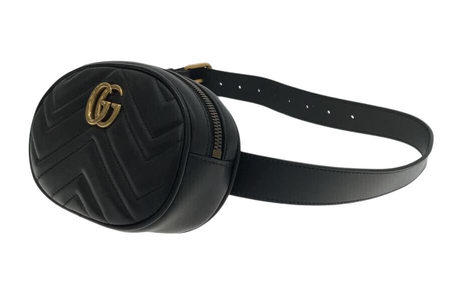 Сумка-пояс Gucci GG Marmont Matelass? черная — фото 2