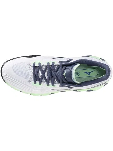 Мужские кроссовки для тенниса «Wave Enforce Tour 2 OC» от Mizuno, White X Mint X Blue — фото 4