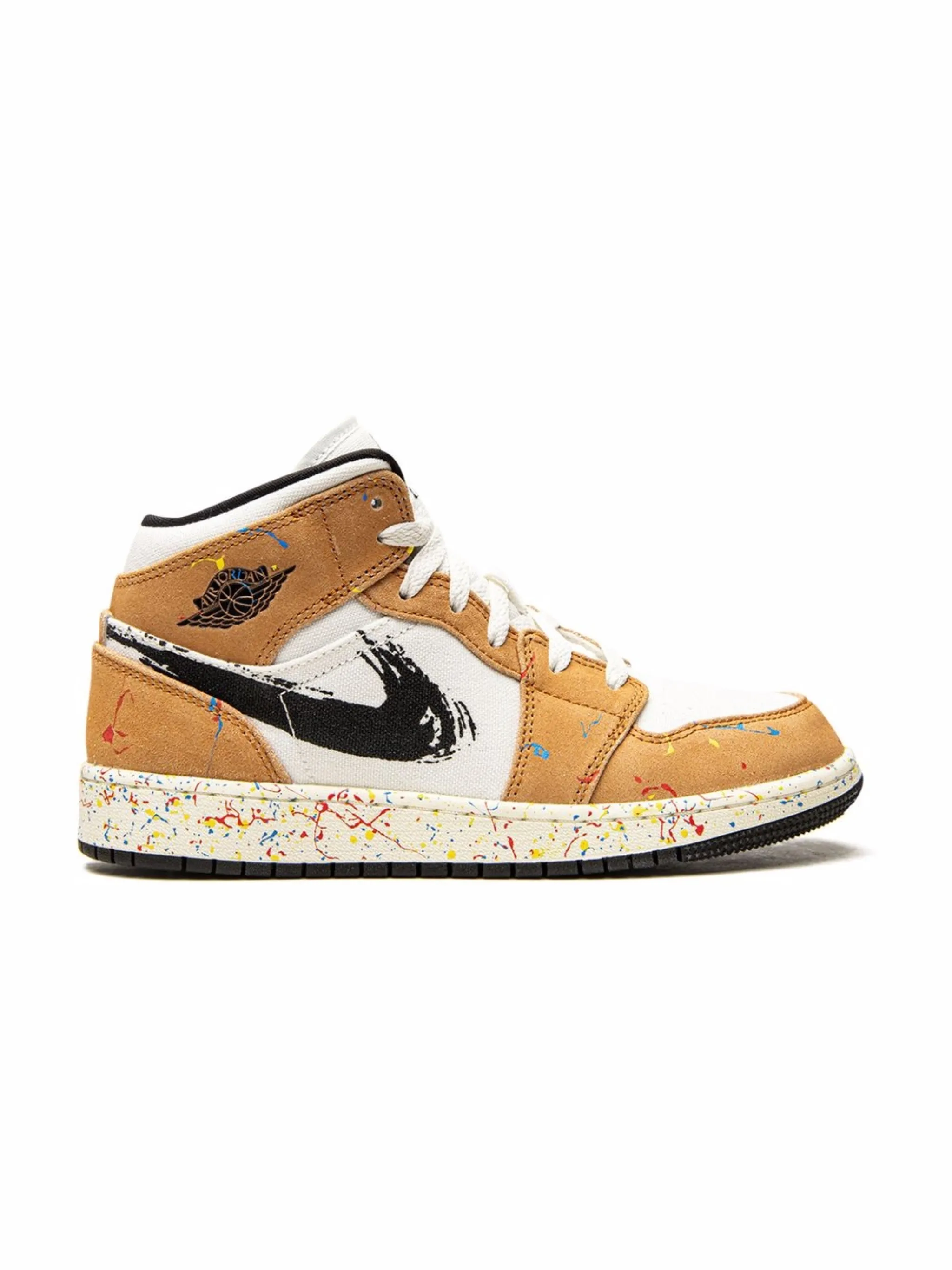 Кроссовки Air Jordan 1 Mid SE Jordan Kids, коричневый — фото 2