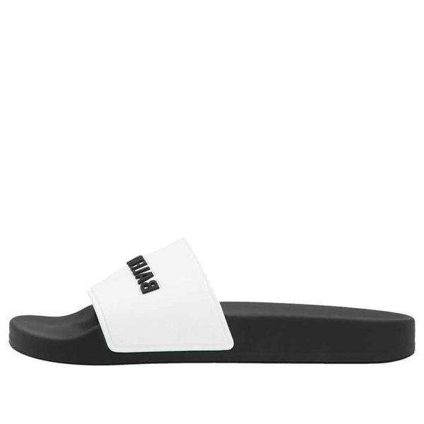 Сандалии pool slides 'white black' Balenciaga, белый