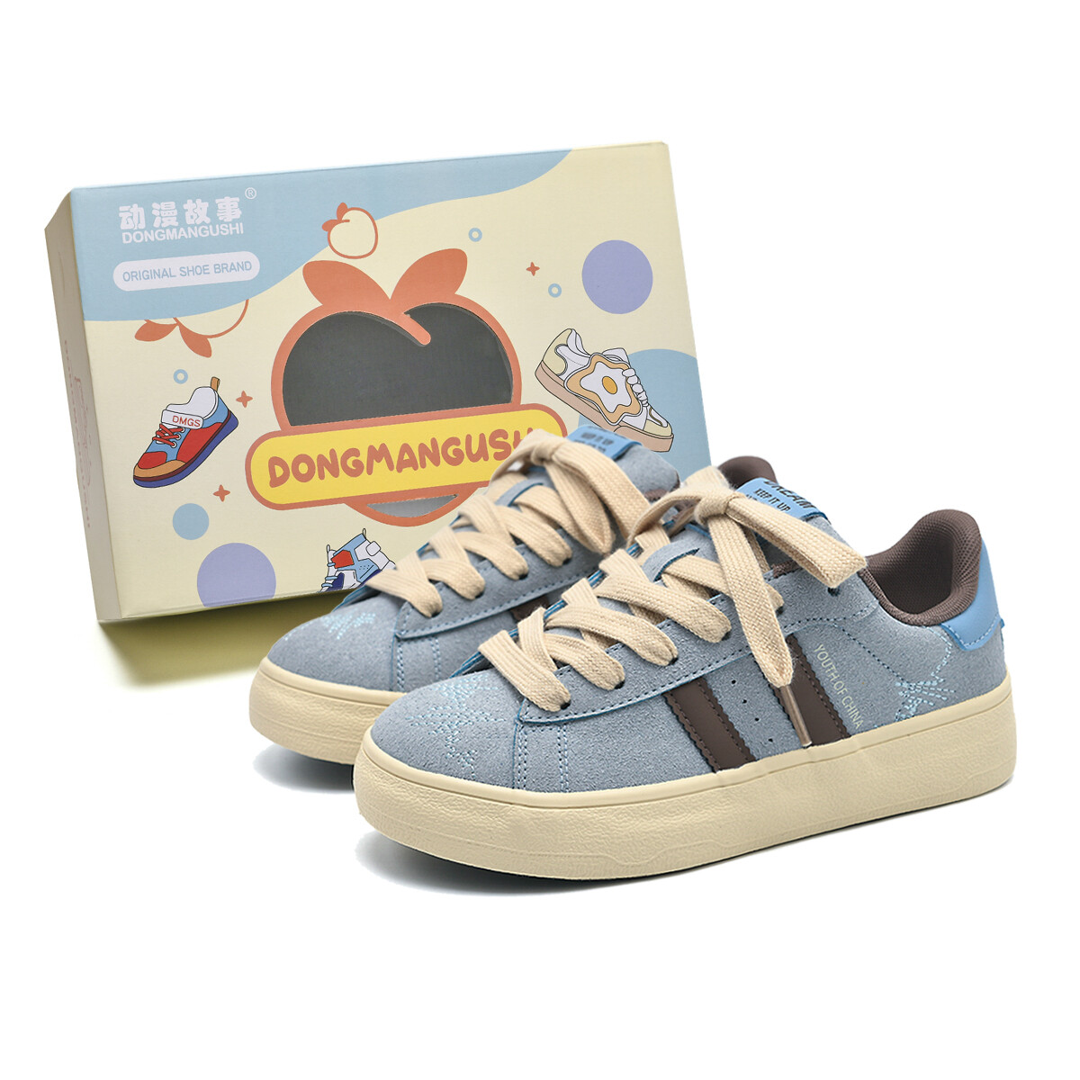 

Кроссовки Anime story Skateboarding Shoes Women's Low-top, черный