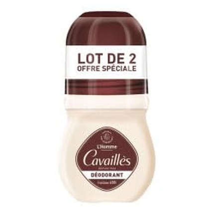 

Дезодорант Cavaillès Dermato для мужчин Fresh 48 часов Roll-On 50 мл x 2 Флакон с ароматом лимона и розмарина 100% переработанный и пригодный для вторичной переработки Rogé Cavaillés