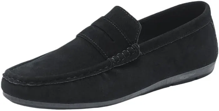 Лоферы мужские замшевые Luxury Design Monk Strap, Black UOPYNE