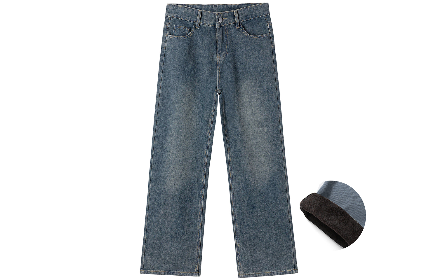 

Джинсы BENDL'S для осени и зимы, унисекс, medium синий (fleece-lined)