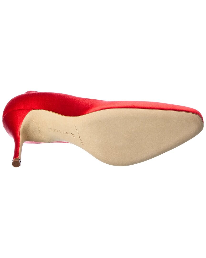 Атласные туфли Manolo Blahnik Elbolita 90, коричневый — фото 2