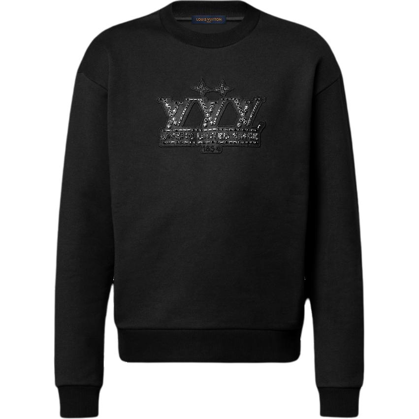 

Свитшот с декоративным фирменным патчем LOUIS VUITTON, черный