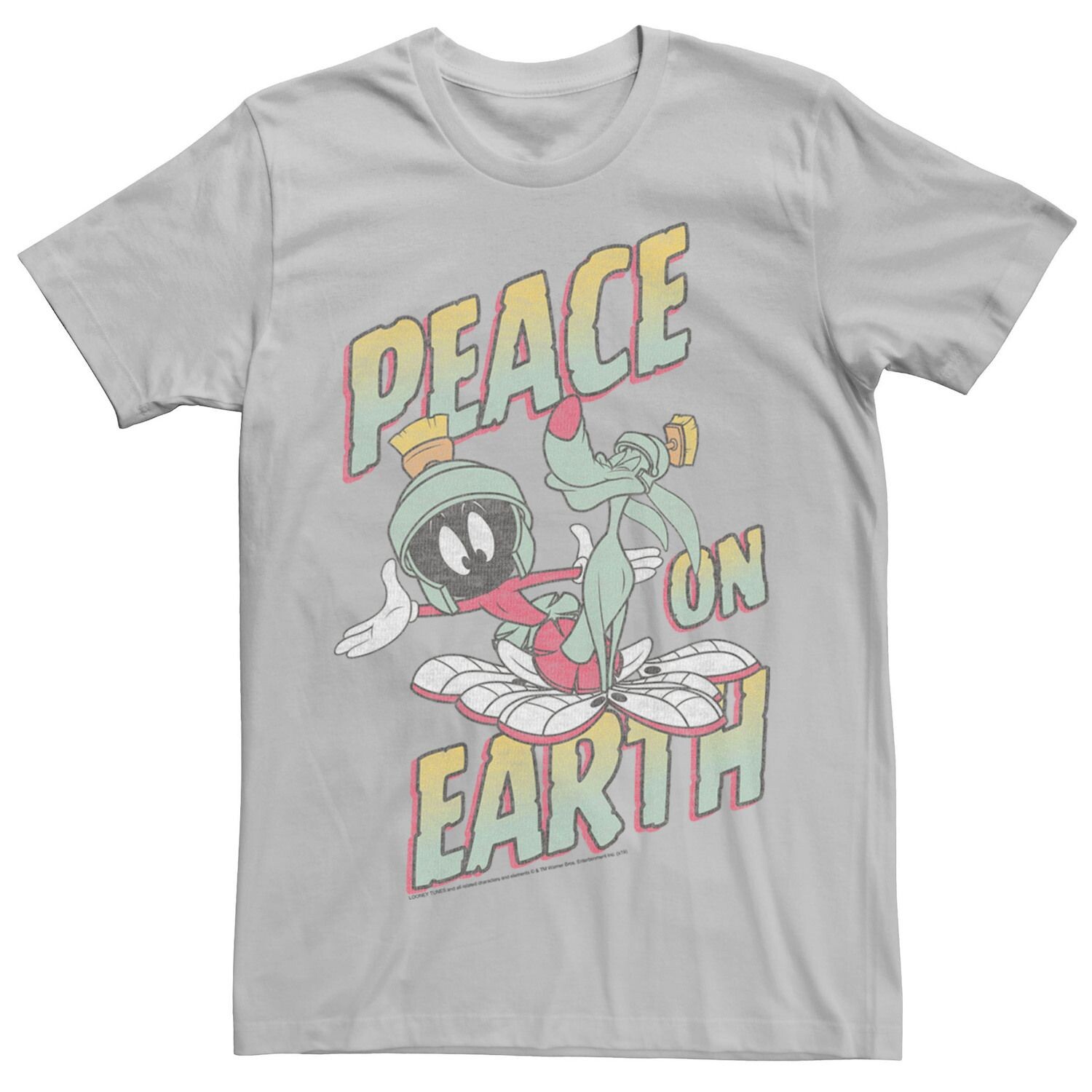 

Мужская футболка Looney Tunes Marvin The Martian Space Peace On Earth Licensed Character