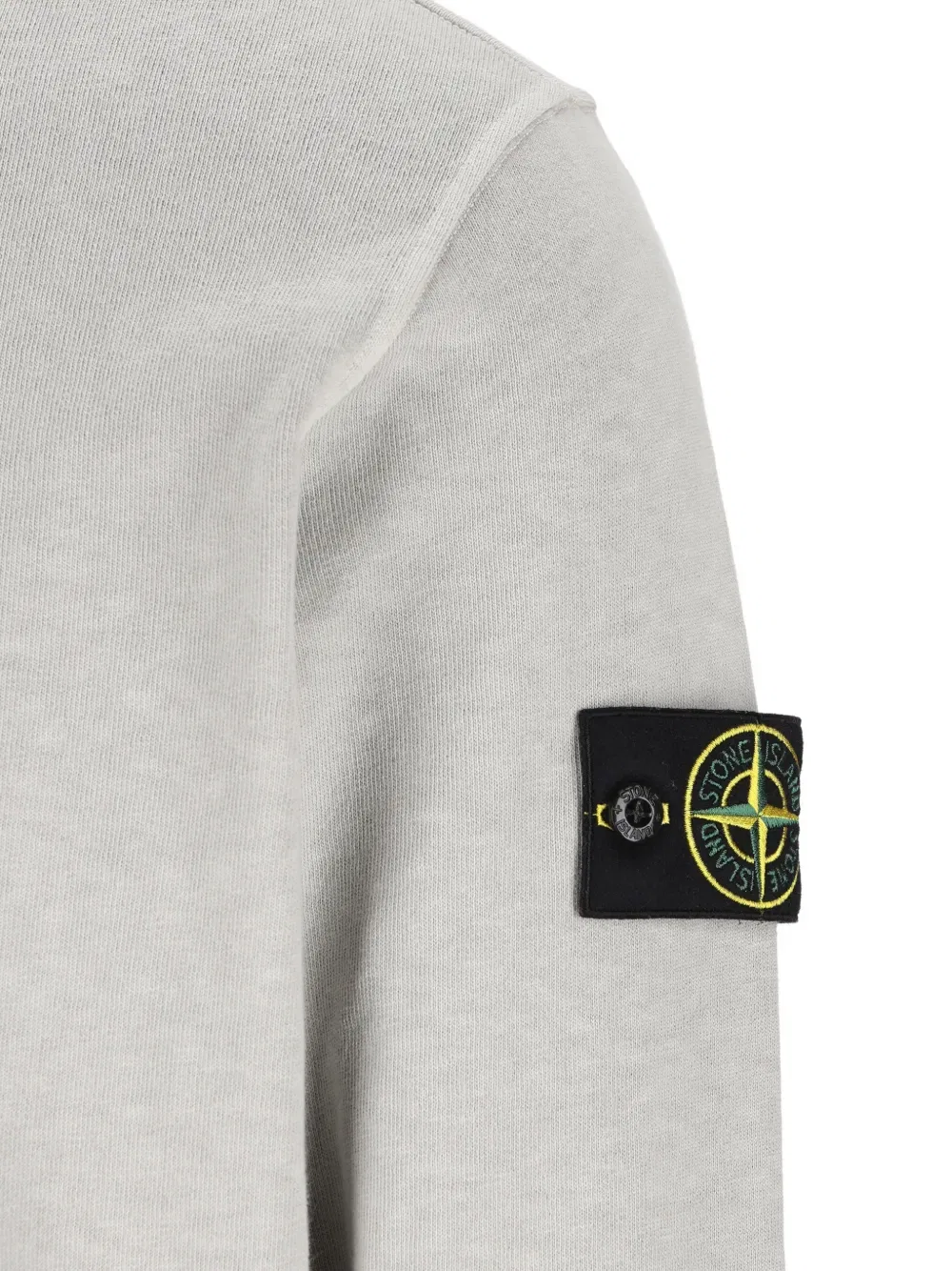 Толстовка с круглым вырезом и логотипом Stone Island, серый — фото 4