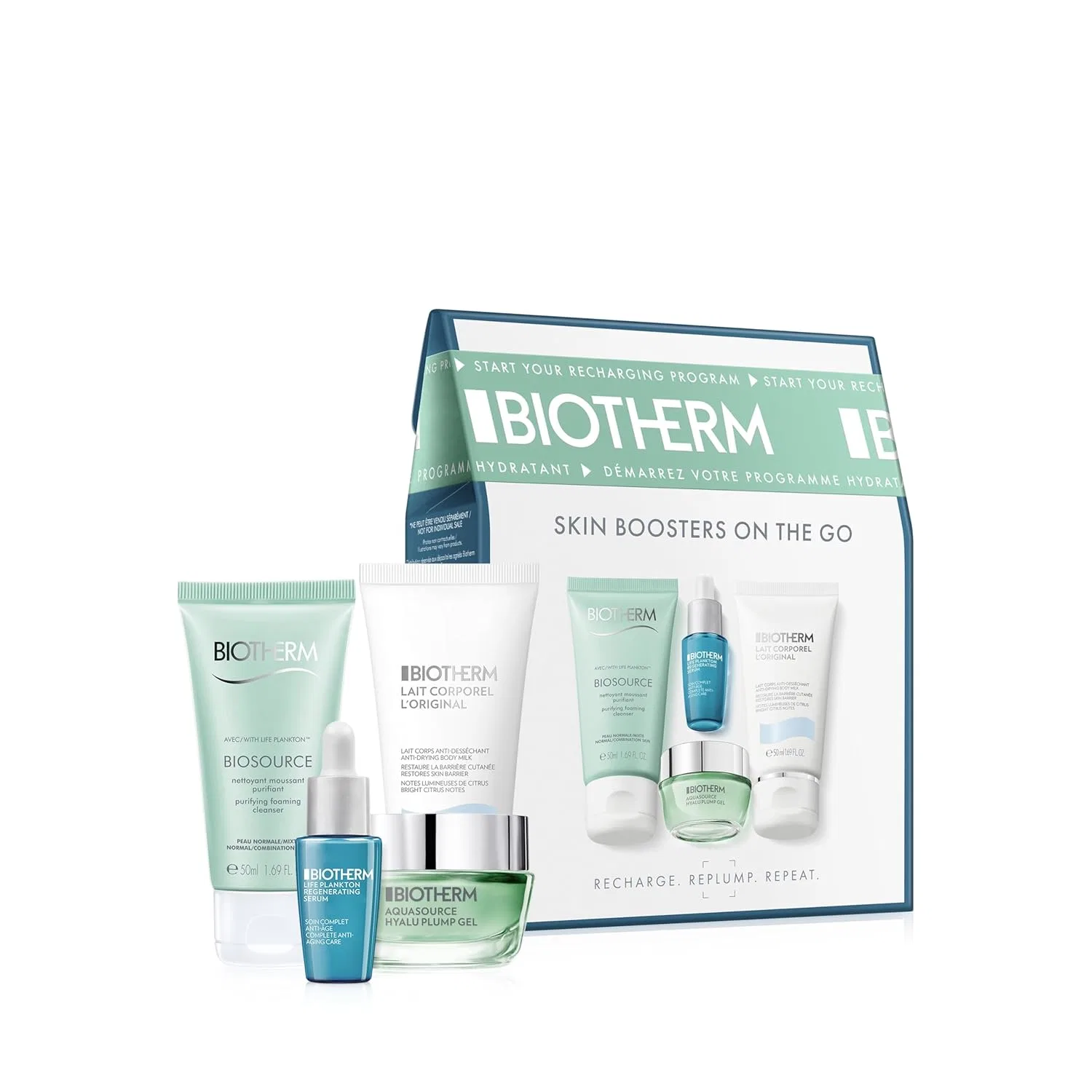 Набор Biotherm Aquasource Hyalu Recruit из 4 средств для лица и тела Biotherm