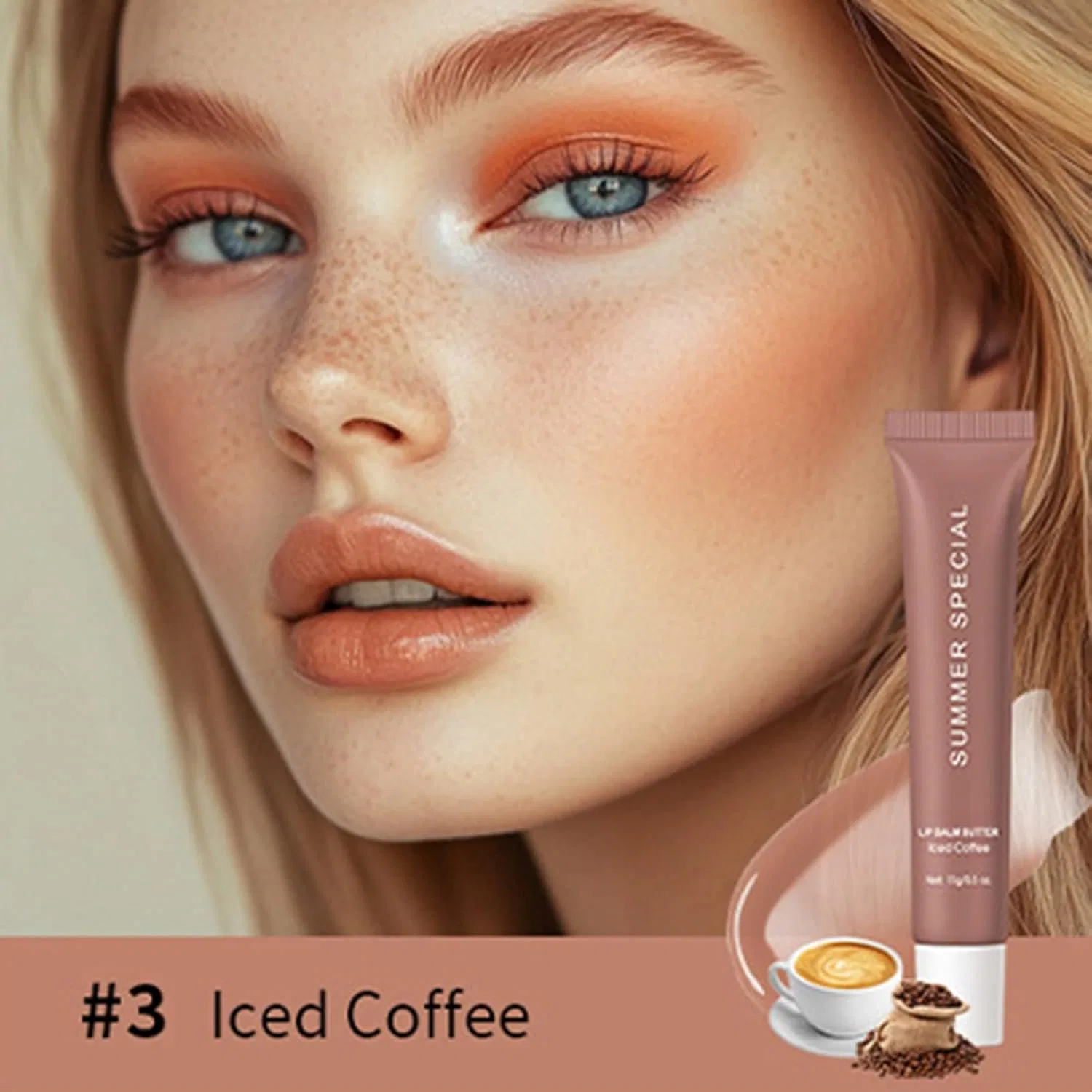 Бальзам-баттер для губ Summer Special с маслом ши и витамином E Aoseiens, Iced Coffee — фото 2