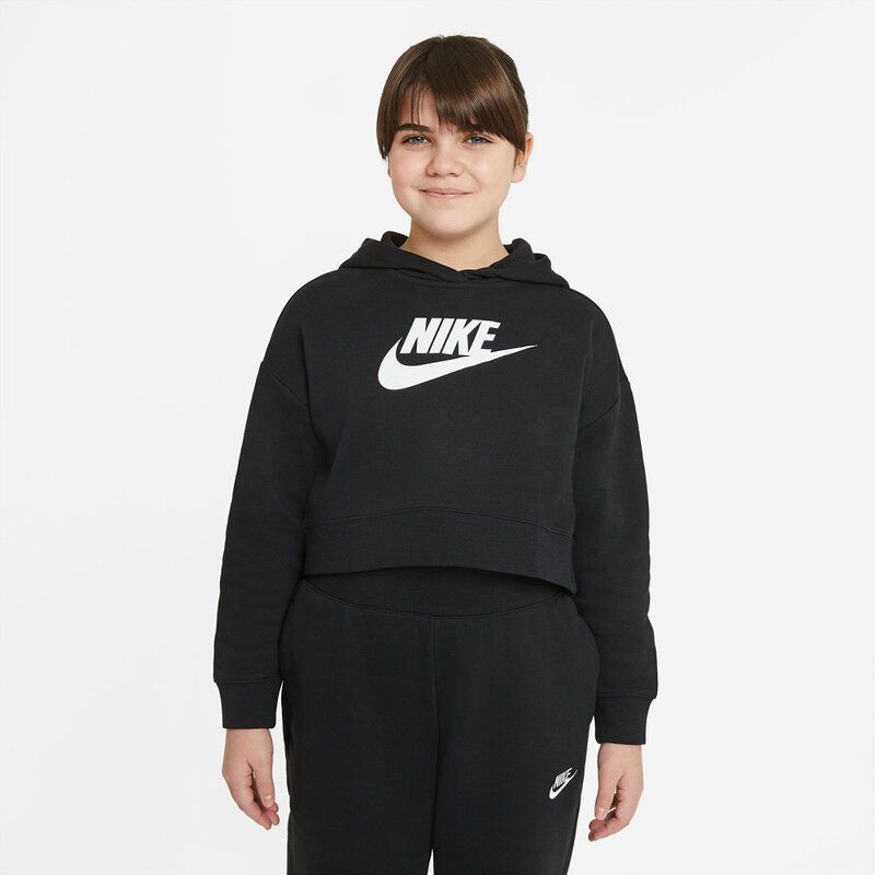 Club ft crop hoodie hbr Nike, черный — фото 3