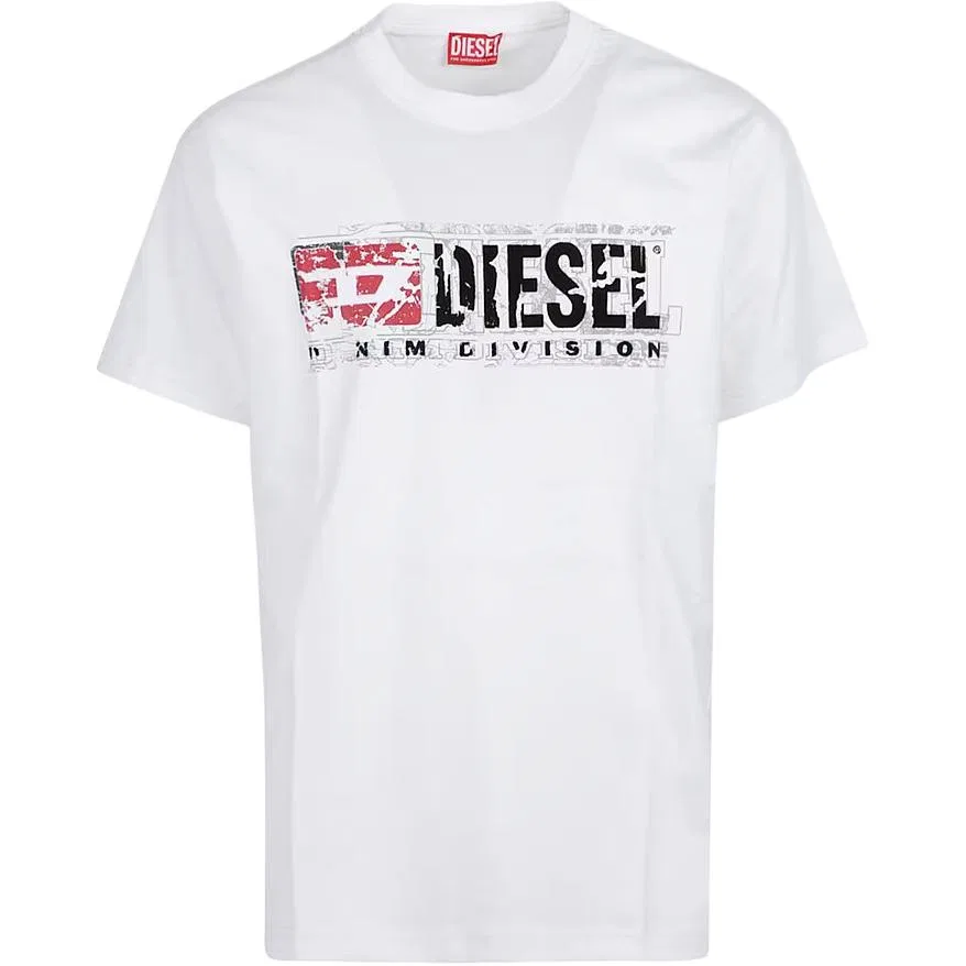 Футболка с принтом логотипа DIESEL, White