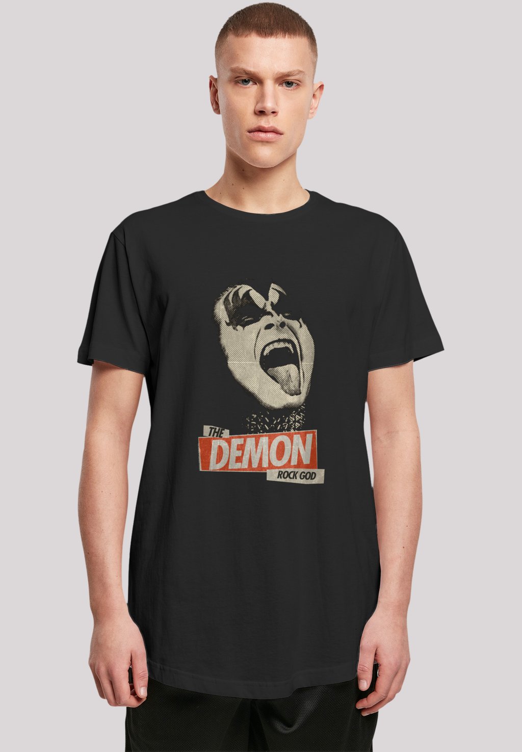 

Футболка с принтом KISS HARD ROCK BAND DEMON F4NT4STIC, черный