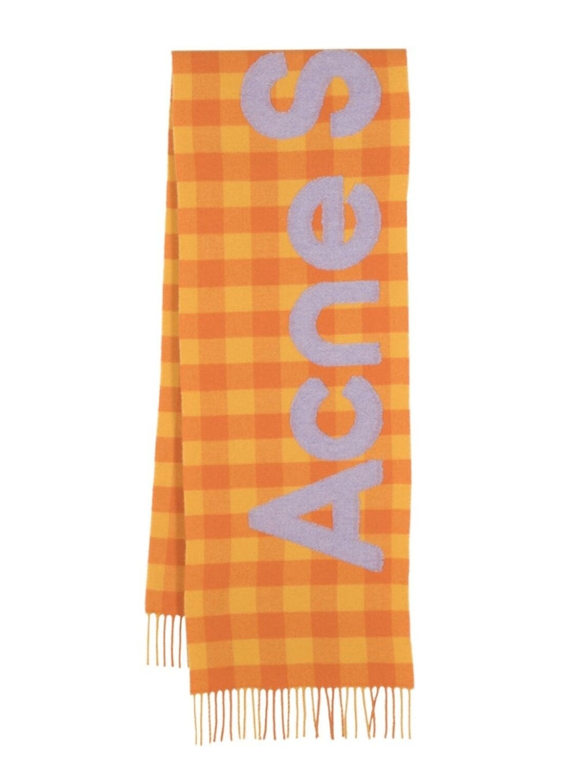

Acne Studios шерстяной шарф в клетку, оранжевый