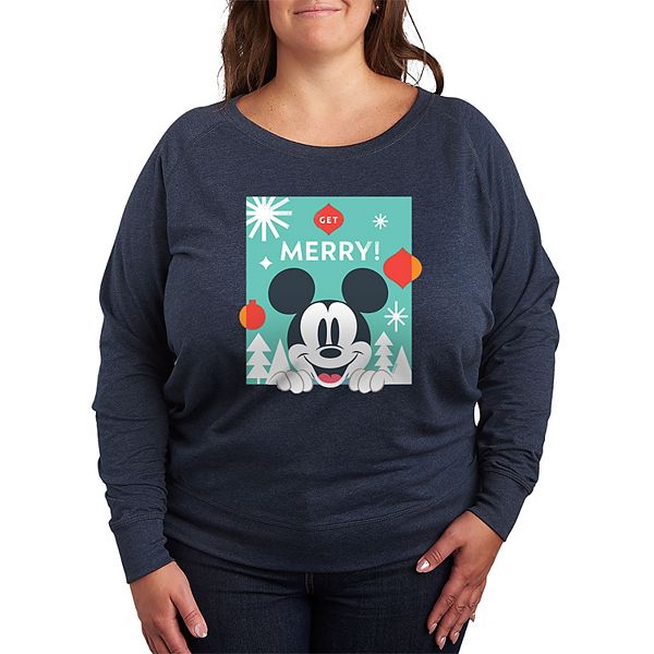 

Футболка с длинным рукавом Mickey Mouse Plus Size Get Merry French Terry Disney, Heather Blue, Синий, Футболка с длинным рукавом Mickey Mouse Plus Size Get Merry French Terry Disney, Heather Blue