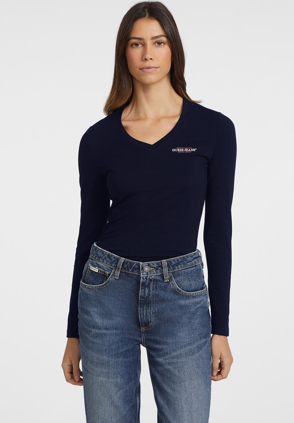 

Рубашка с длинными рукавами SLIM AMERICAN TRADITION Guess Jeans, синий