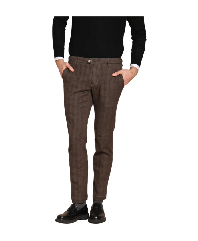 

Брюки чинос с принтом «Принц Уэльский» Mason'S, коричневый