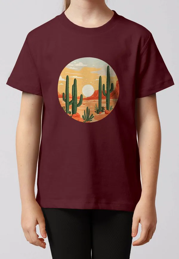Футболка с принтом sonnenuntergang in der wüste Watapparel, Burgundy