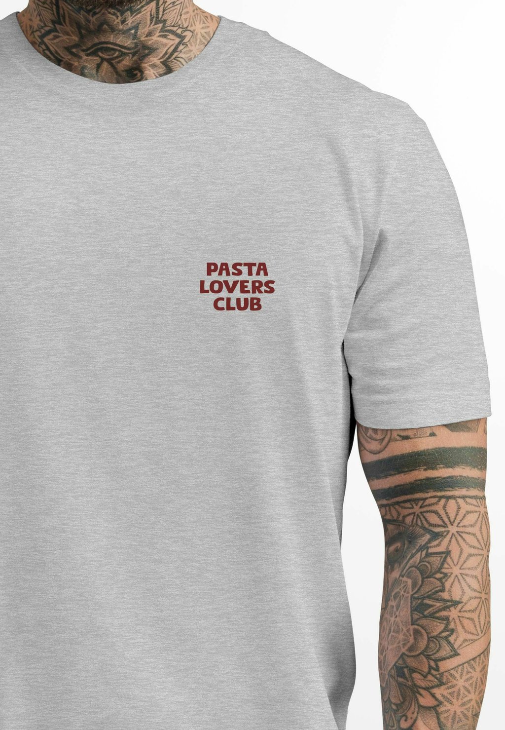 

Футболка с принтом PASTA LOVERS FASHION STREETSTYLE Neverless, серый