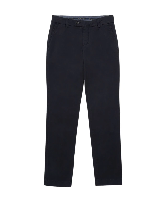 

Брюки из хлопка стрейч Brooks Brothers, синий