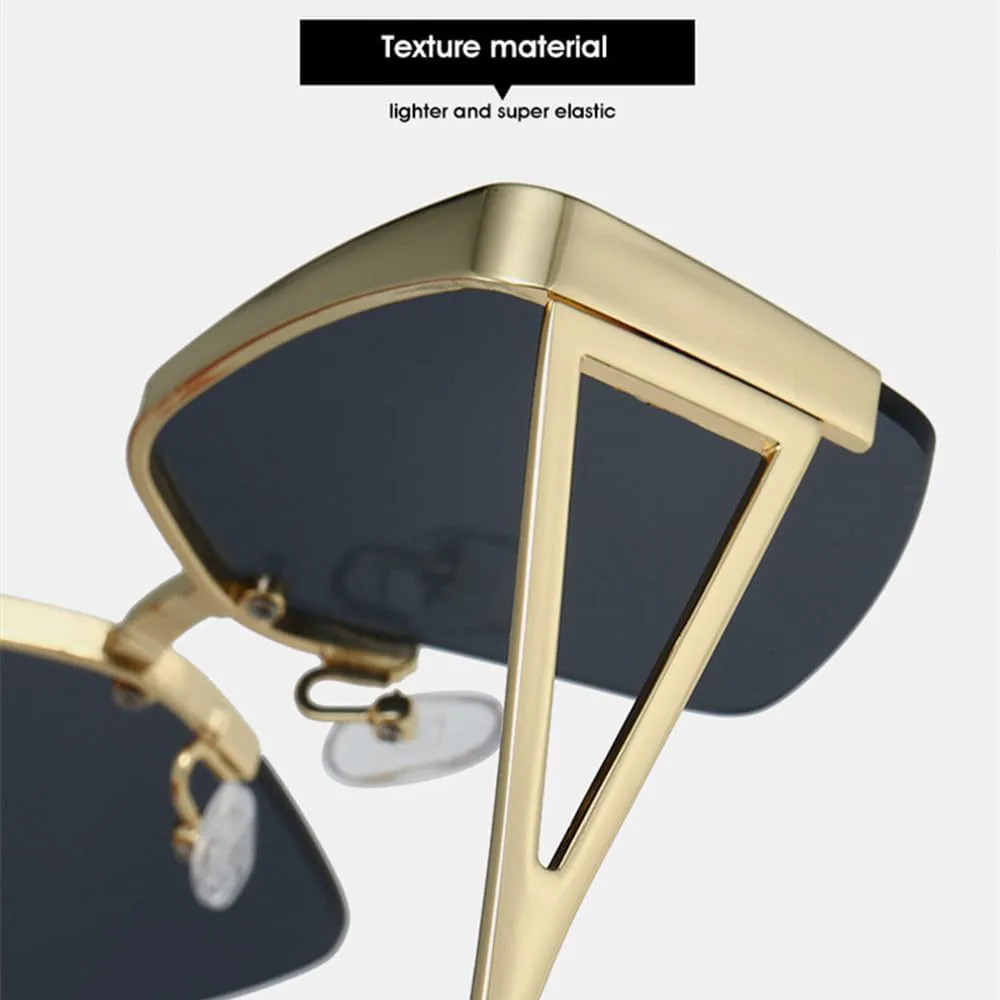 

Модные солнцезащитные очки Polygon 2027 для женщин, полуметаллические, в стиле ретро, ​​трендовые мужские солнцезащитные очки UV400 MTZJH, Silver Gray Gradient