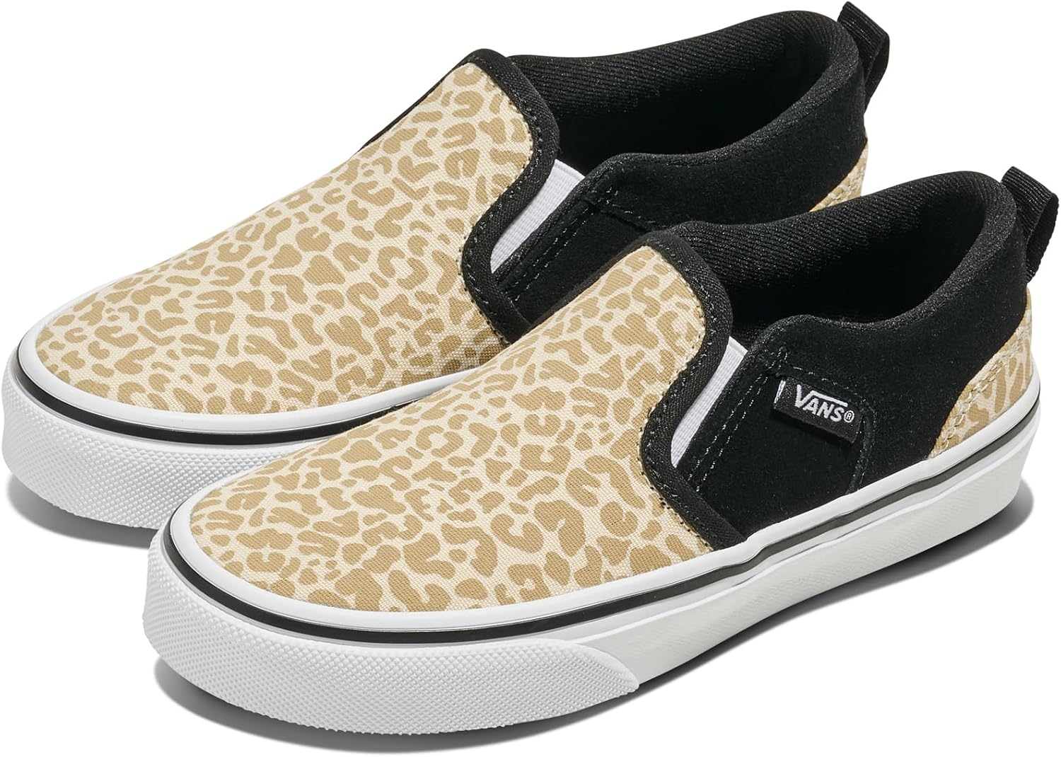 Кеды Vans Asher без шнурков для детей и подростков, черный — фото 2