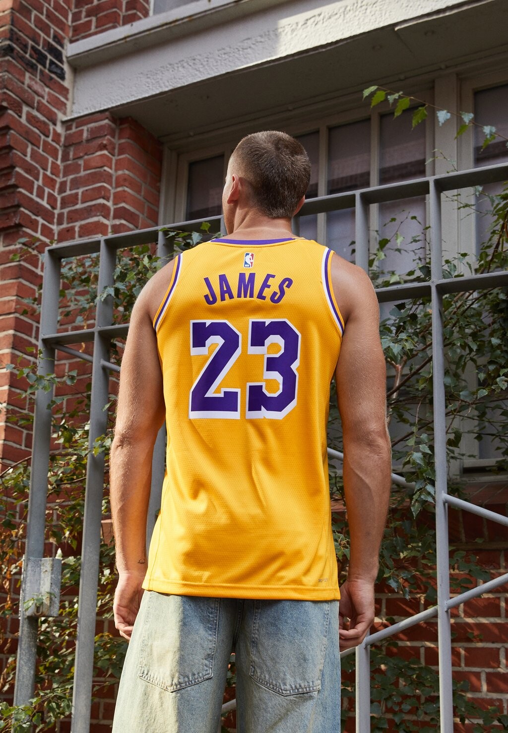 майка НБА Los Angeles Lakers Lebron James Lal Nike, цвет amarillo