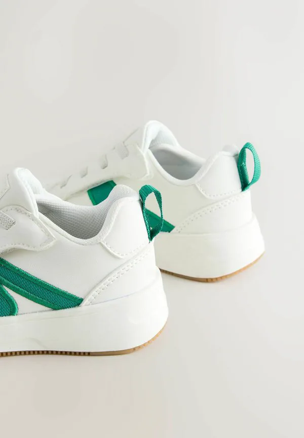 Детские туфли на эластичных шнурках Next, White/Green — фото 4