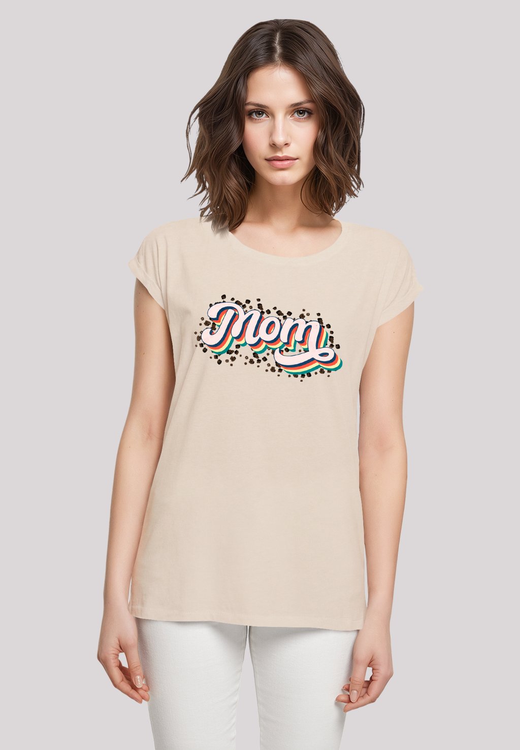 

Футболка с принтом MUTTERTAG MAMA SCHRIFTZUG REGENBOGEN F4NT4STIC, песочный